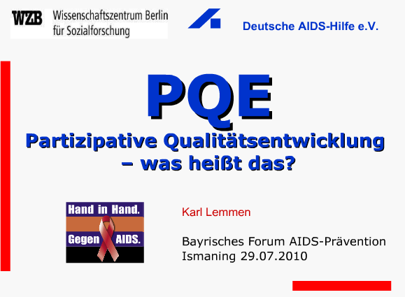 Vorschaubild Lemmen pq-partizipative Qualitätsentwicklung - Was heißt das? München 2010