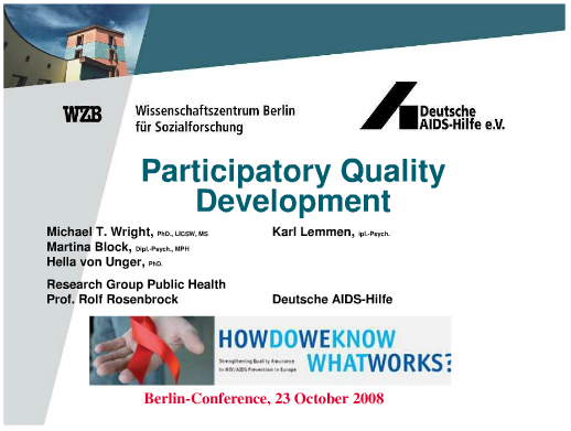Vorschaubild Wright et al participatory quality development - WHO-Conference - Berlin 2008